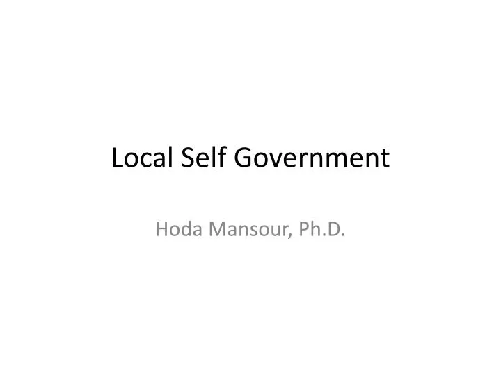 local self government