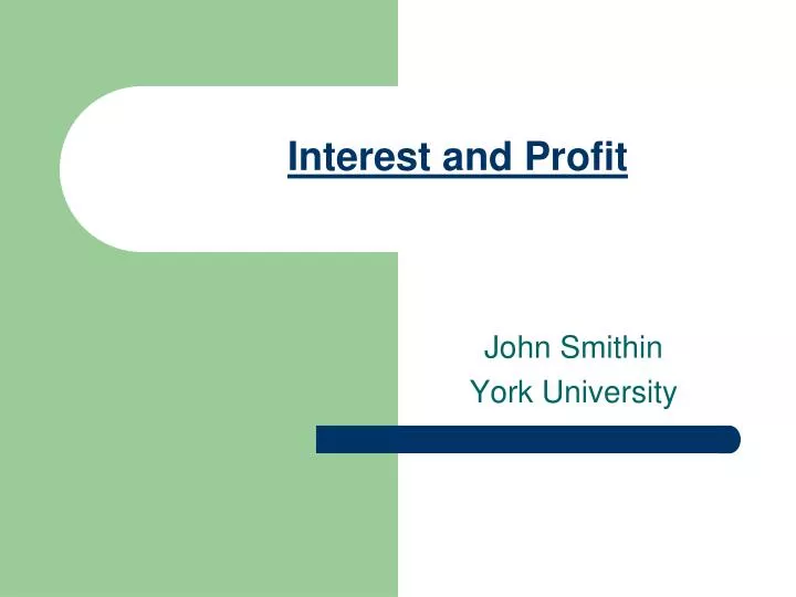 interest and profit