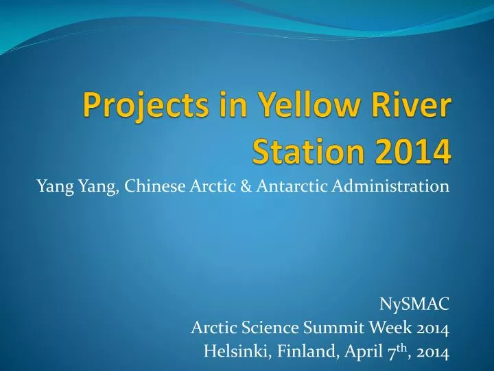 projects in yellow river station 2014