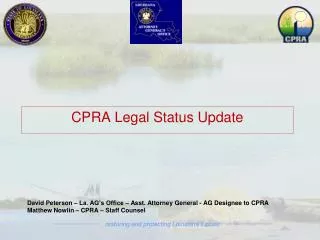 CPRA Legal Status Update