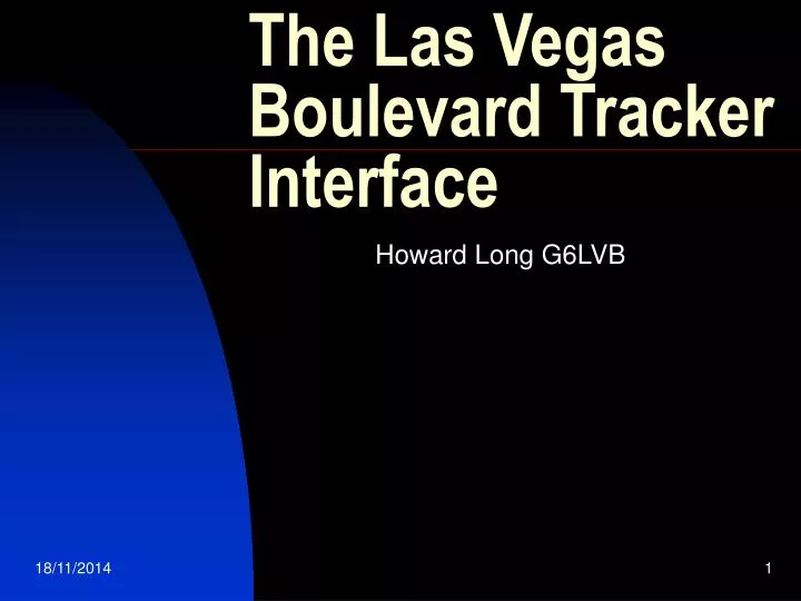 the las vegas boulevard tracker interface
