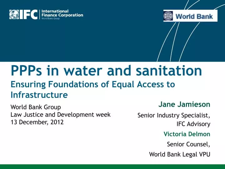 ppps in water and sanitation ensuring foundations of equal access to infrastructure