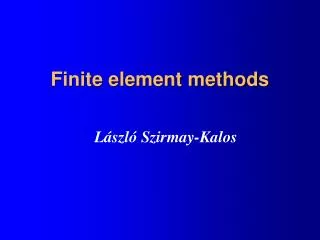 Finite element methods