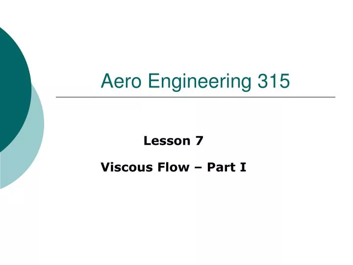 aero engineering 315