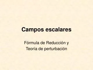 campos escalares