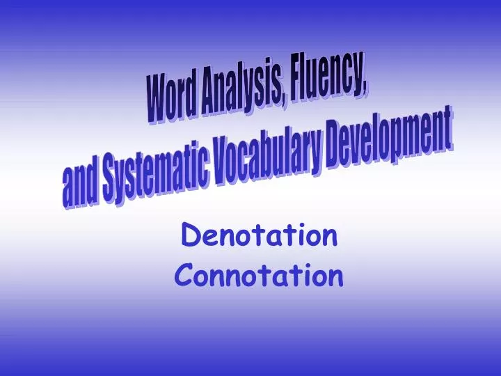 denotation connotation