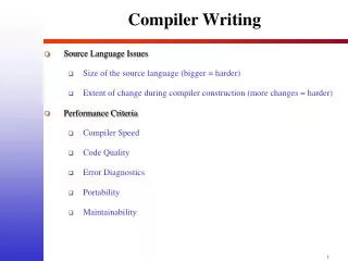 Compiler Writing