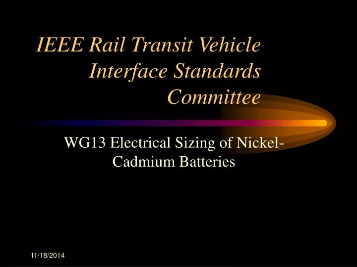 ieee rail transit vehicle interface standards committee