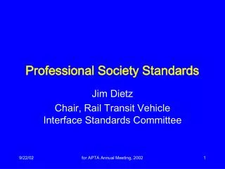 professional society standards