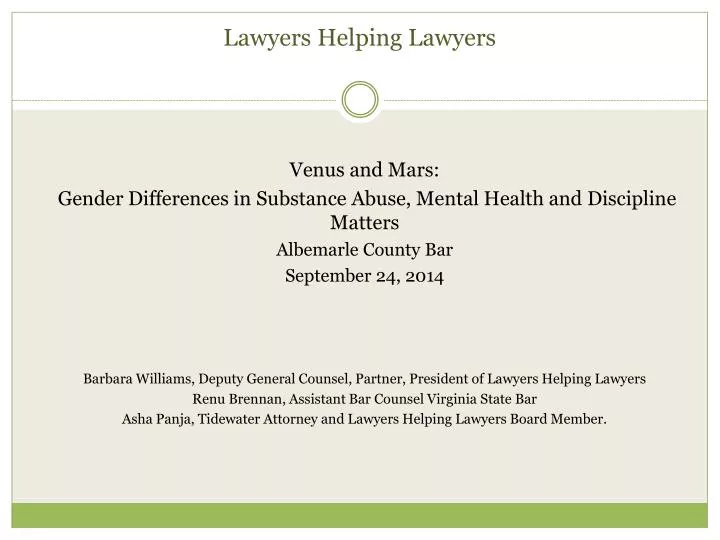 venus mars gender issues in addiction and recovery lawyers helping lawyers