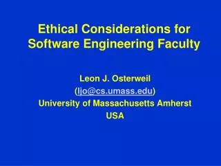 Ethical Considerations for Software Engineering Faculty