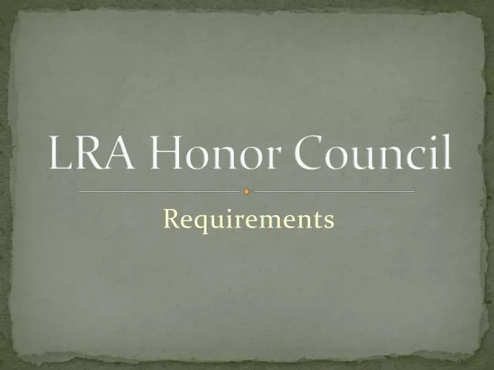 lra honor council