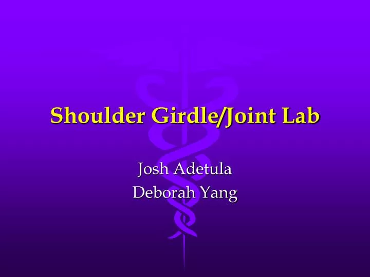 shoulder girdle joint lab