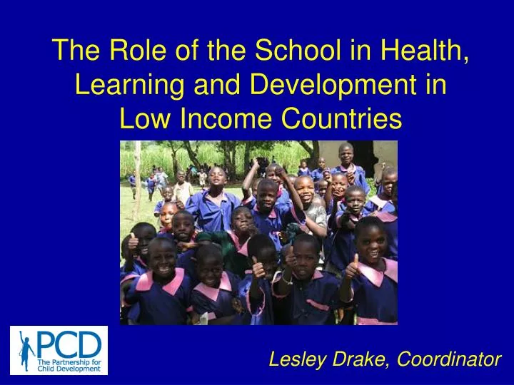 the role of the school in health learning and development in low income countries