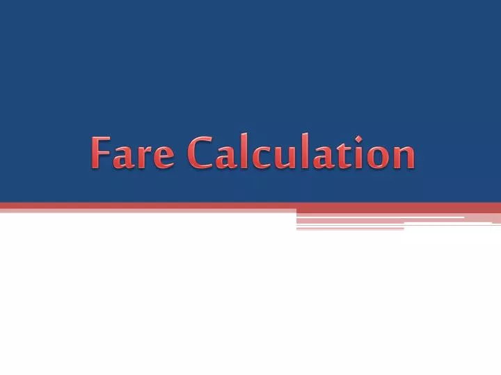 fare calculation