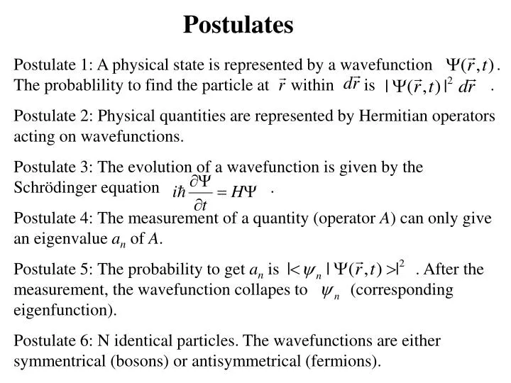 postulates