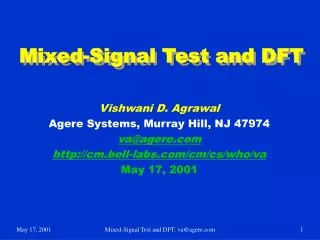 Mixed-Signal Test and DFT