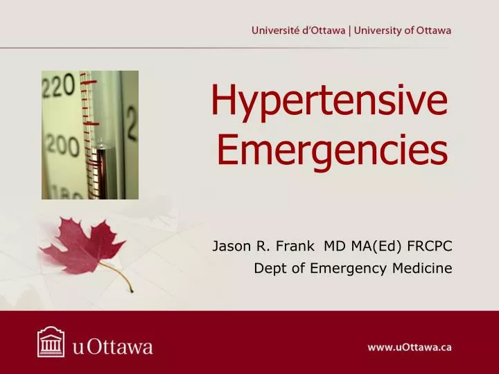 hypertensive emergencies