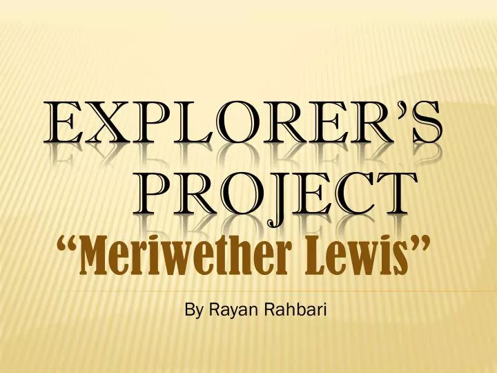 explorer s project