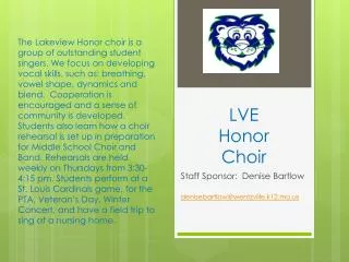 LVE Honor Choir