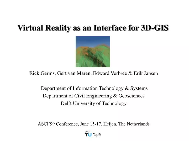 virtual reality as an interface for 3d gis