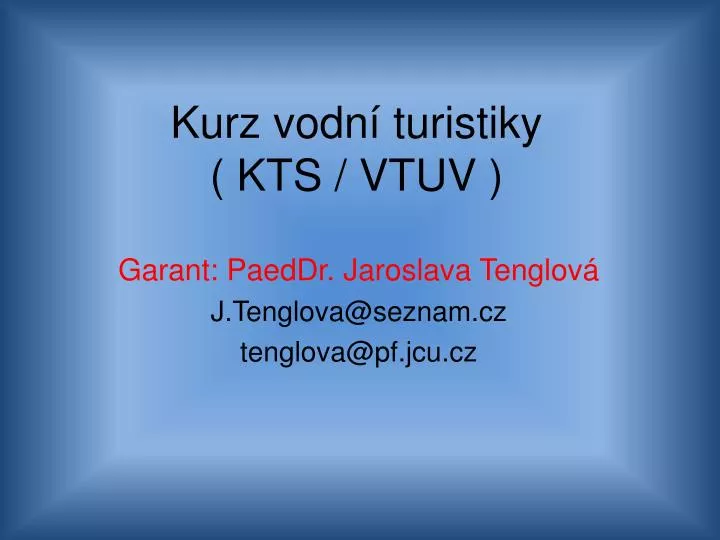 kurz vodn turistiky kts vtuv