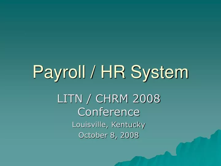 payroll hr system