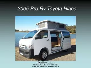 2005 Pro Rv Toyota Hiace
