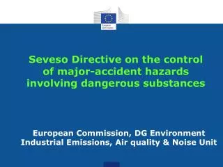 Seveso Directive on the control of major-accident hazards involving dangerous substances