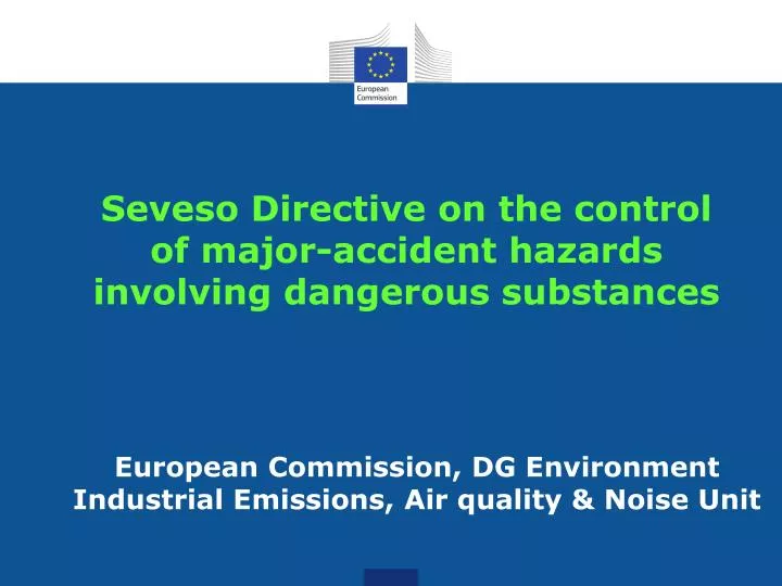 seveso directive on the control of major accident hazards involving dangerous substances