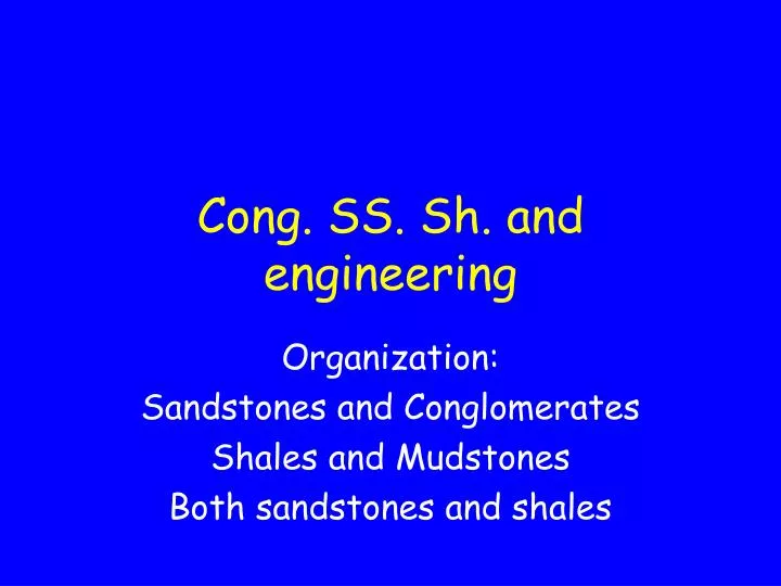 cong ss sh and engineering