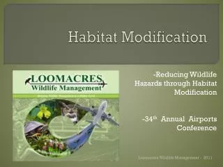 Habitat Modification