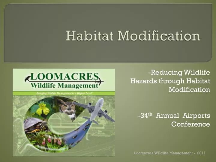habitat modification