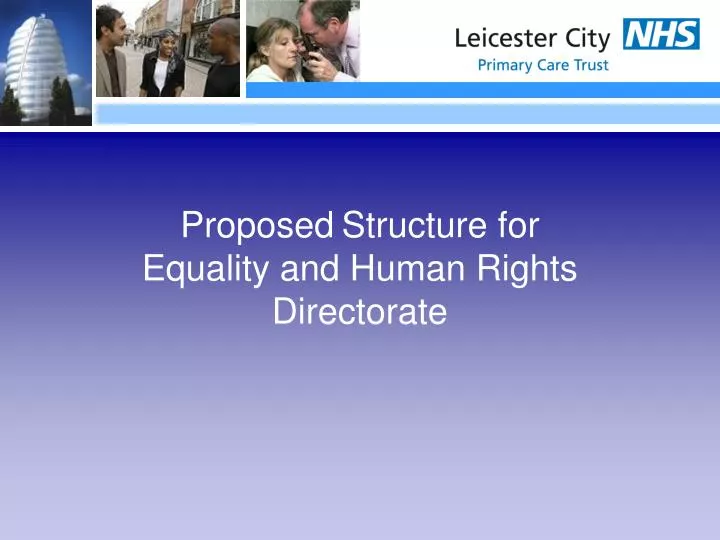 proposed structure for equality and human rights directorate