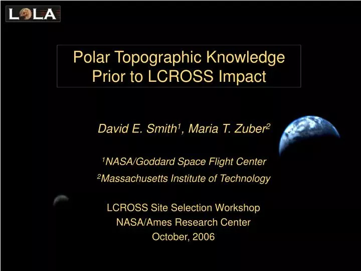 polar topographic knowledge prior to lcross impact