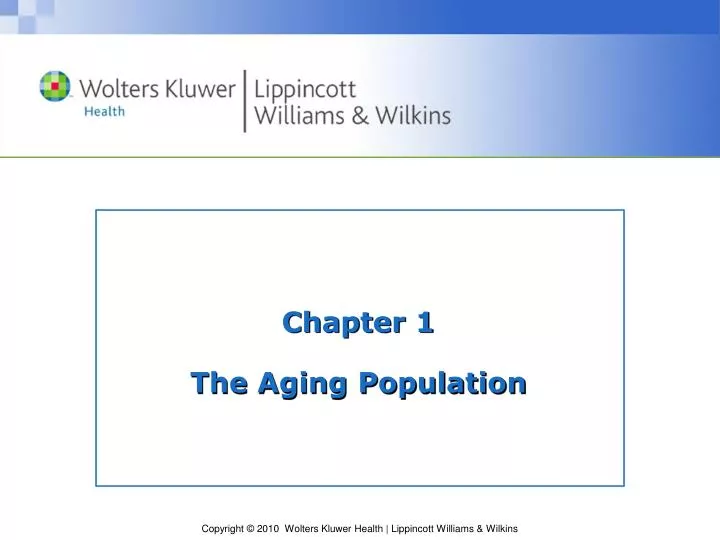 chapter 1 the aging population