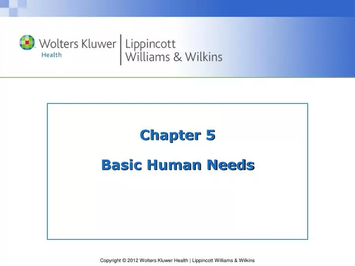 chapter 5 basic human needs