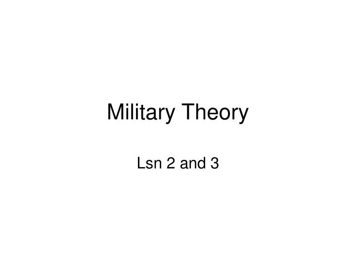 military theory