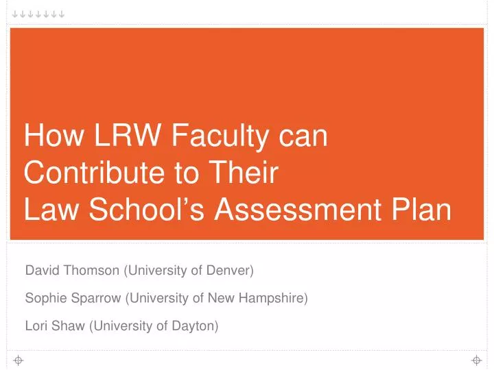 how lrw faculty can contribute to their law school s assessment plan