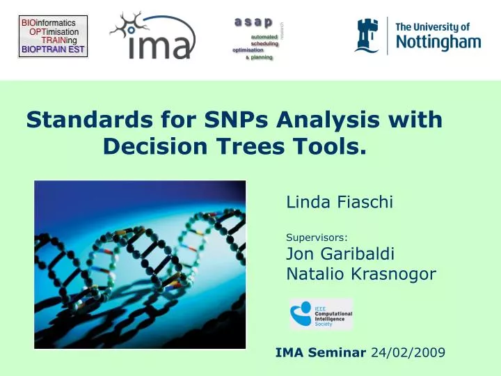 standards for snps analysis with decision trees tools