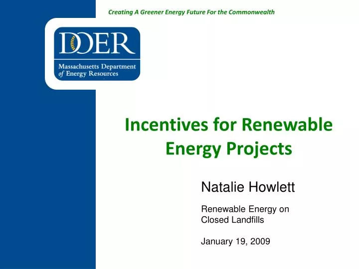 incentives for renewable energy projects