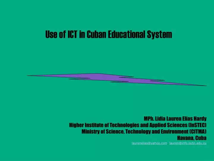 use of ict in cuban educational system