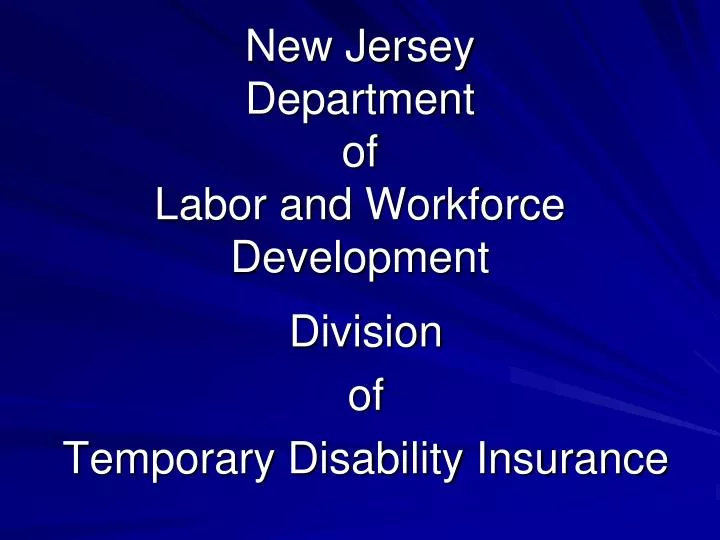 new jersey department of labor and workforce development