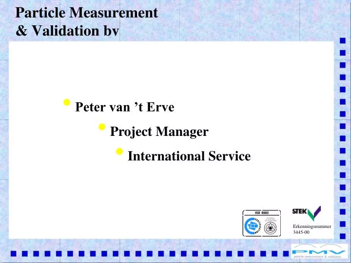 particle measurement validation bv