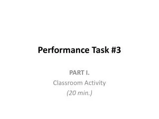 Performance Task #3