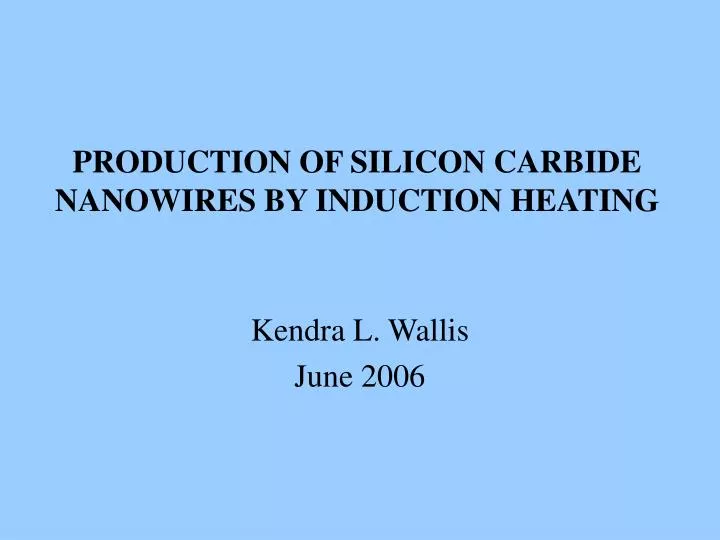 production of silicon carbide nanowires by induction heating