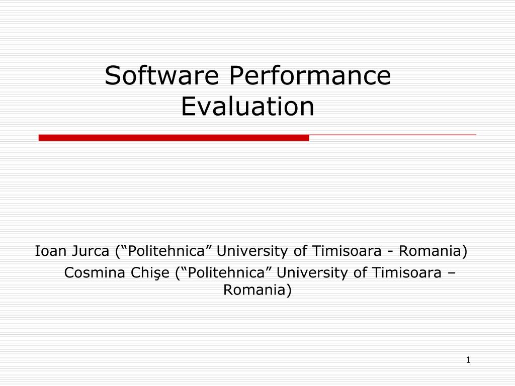 PPT - Advanced Software Performance Evaluation Techniques: UML Profiles ...