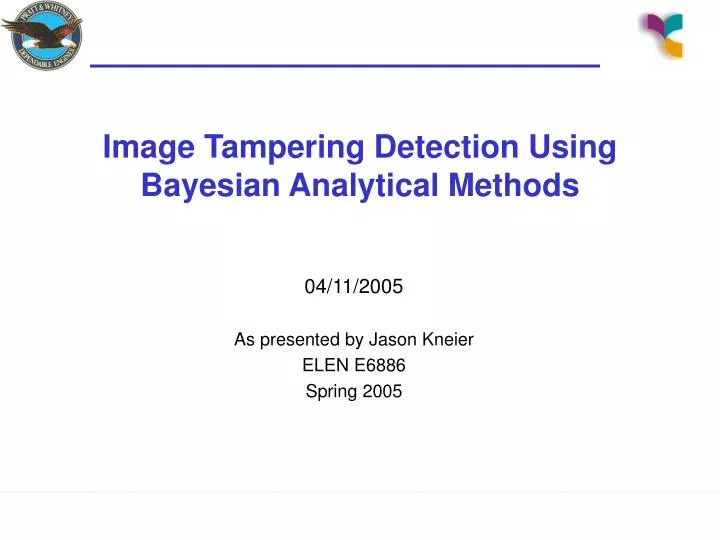 image tampering detection using bayesian analytical methods