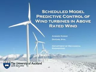 Scheduled Model Predictive Control of Wind turbines in Above Rated Wind