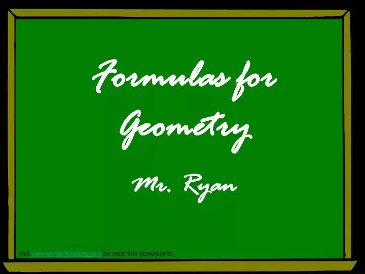 formulas for geometry